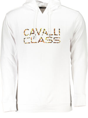 SUDADERA HOMBRE CAVALLI CLASS BLANCA SIN CREMALLERA