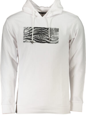 SUDADERA HOMBRE CAVALLI CLASS BLANCA SIN CREMALLERA