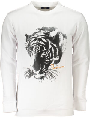 SUDADERA HOMBRE CAVALLI CLASS BLANCA SIN CREMALLERA