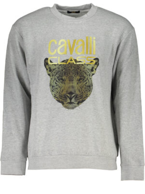 SUDADERA CAVALLI CLASS HOMBRE GRIS SIN CREMALLERA