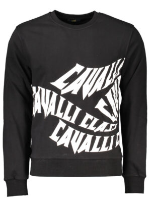 SUDADERA CAVALLI CLASS SIN CREMALLERA NEGRO HOMBRE