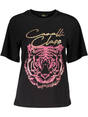 CAMISETA DE MANGA CORTA CAVALLI CLASS MUJER NEGRA