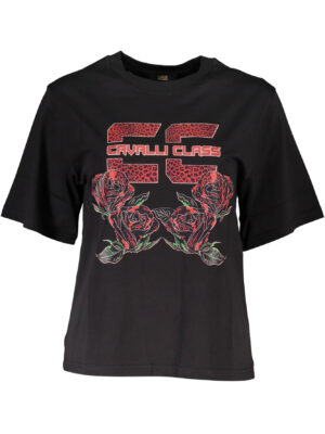 CAMISETA DE MANGA CORTA CAVALLI CLASS MUJER NEGRA