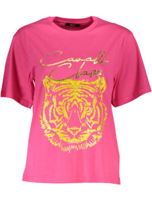 CAMISETA CAVALLI CLASS MANGA CORTA MUJER ROSA