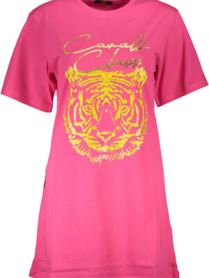 CAMISETA CAVALLI CLASS MANGA CORTA MUJER ROSA