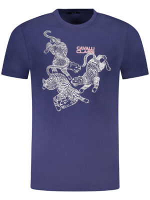 CAMISETA CAVALLI CLASS DE MANGA CORTA PARA HOMBRE AZUL