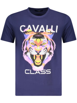 CAMISETA CAVALLI CLASS DE MANGA CORTA PARA HOMBRE AZUL