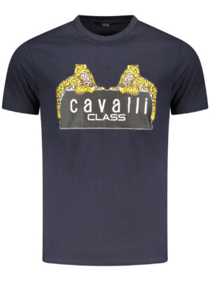 CAMISETA CAVALLI CLASS DE MANGA CORTA PARA HOMBRE AZUL