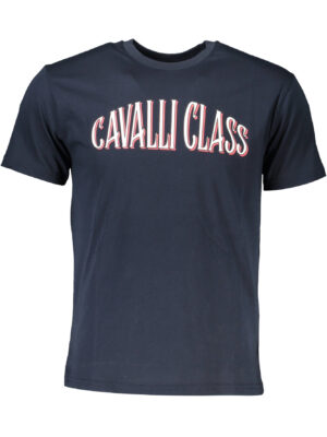 CAMISETA CAVALLI CLASS MANGA CORTA HOMBRE AZUL
