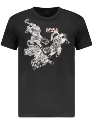 CAMISETA DE MANGA CORTA CAVALLI CLASS HOMBRE NEGRA