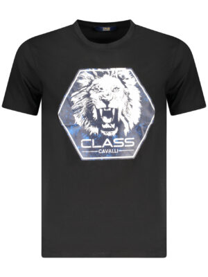 CAMISETA DE MANGA CORTA CAVALLI CLASS HOMBRE NEGRA