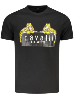 CAMISETA DE MANGA CORTA CAVALLI CLASS HOMBRE NEGRA