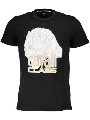 CAMISETA DE MANGA CORTA CAVALLI CLASS HOMBRE NEGRA