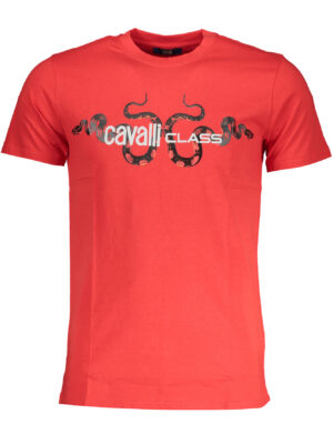 CAMISETA MANGA CORTA HOMBRE CAVALLI CLASS ROJA