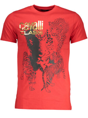 CAMISETA MANGA CORTA HOMBRE CAVALLI CLASS ROJA