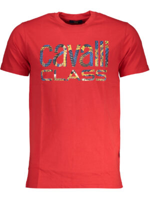 CAMISETA MANGA CORTA HOMBRE CAVALLI CLASS ROJA