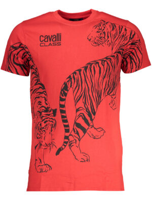 CAMISETA MANGA CORTA HOMBRE CAVALLI CLASS ROJA