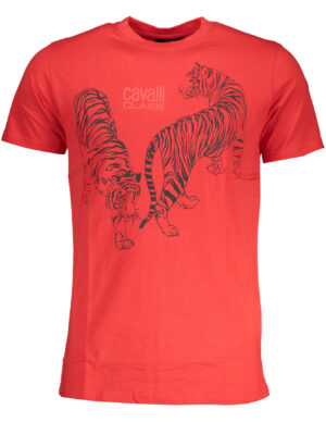 CAMISETA MANGA CORTA HOMBRE CAVALLI CLASS ROJA