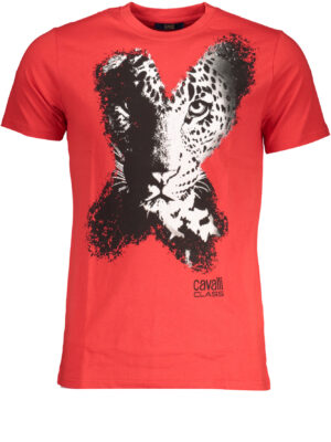 CAMISETA MANGA CORTA HOMBRE CAVALLI CLASS ROJA