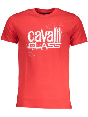 CAMISETA MANGA CORTA HOMBRE CAVALLI CLASS ROJA