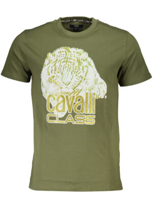CAMISETA CAVALLI CLASS MANGA CORTA HOMBRE VERDE