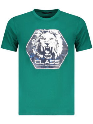 CAMISETA CAVALLI CLASS MANGA CORTA HOMBRE VERDE