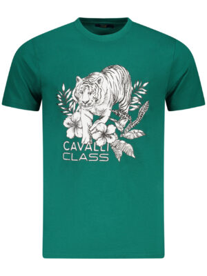 CAMISETA CAVALLI CLASS MANGA CORTA HOMBRE VERDE