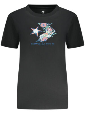 CAMISETA CONVERSE DE MANGA CORTA MUJER NEGRA