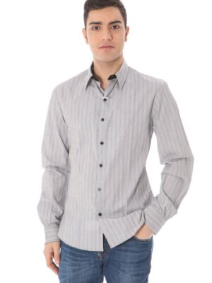 Camisa nacional de manga larga para hombre, color blanco.