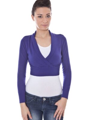 DATCH SHRUG MANGA LARGA MORADO MUJER
