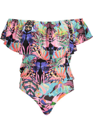 BODY SIN MANGAS DESIGUAL MUJER NEGRO