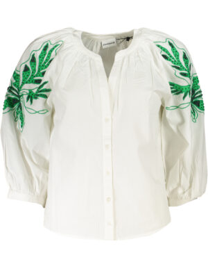 CAMISA MANGA LARGA MUJER DESIGUAL BLANCO