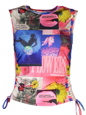 CAMISETA DE TIRANTES DE MUJER AZUL DESIGUAL