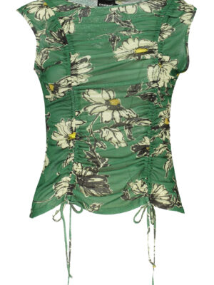 CAMISETA DE TIRANTES MUJER DESIGUAL VERDE