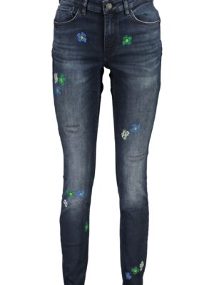 JEANS DENIM MUJER DESIGUAL AZUL
