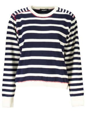 JERSEY MUJER AZUL DESIGUAL