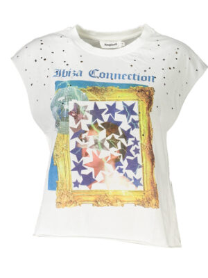 CAMISETA SIN MANGAS DESIGUAL MUJER BLANCA
