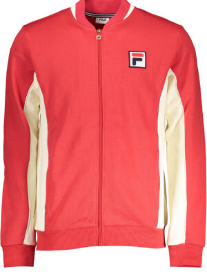 SUDADERA FILA HOMBRE CREMALLERA ROJA