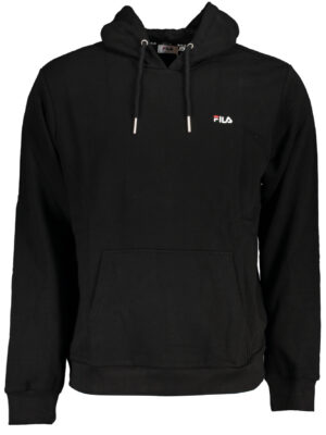 SUDADERA FILA HOMBRE NEGRA SIN CREMALLERA