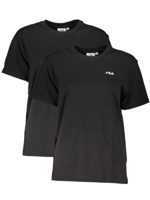 CAMISETA DE MANGA CORTA FILA MUJER NEGRA