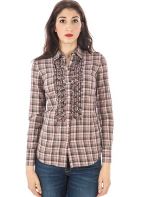 CAMISETA MANGA LARGA MUJER FRED PERRY ROSA