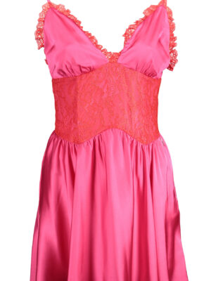 VESTIDO CORTO MUJER GAELLE PARIS ROSA