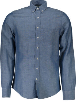 CAMISA AZUL DE MANGA LARGA DE HOMBRE GANT