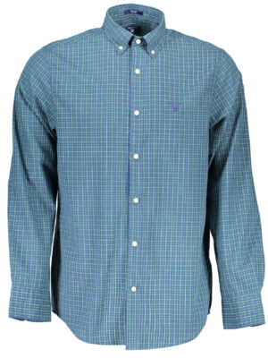 CAMISA AZUL DE MANGA LARGA DE HOMBRE GANT