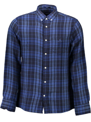 CAMISA AZUL DE MANGA LARGA DE HOMBRE GANT
