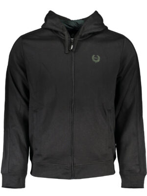SUDADERA DE HOMBRE NEGRA CON CREMALLERA GIAN MARCO VENTURI