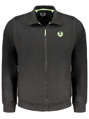 SUDADERA DE HOMBRE NEGRA CON CREMALLERA GIAN MARCO VENTURI