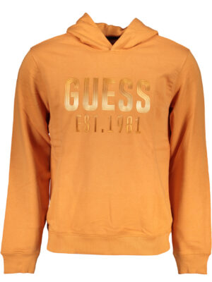 SUDADERA HOMBRE GUESS JEANS NARANJA SIN CREMALLERA