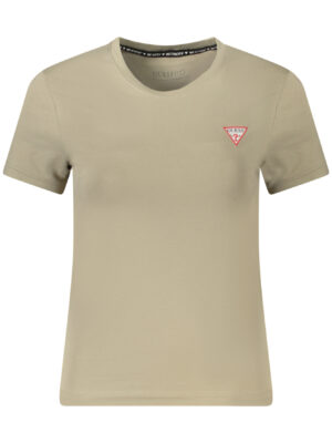 CAMISETA DE MANGA CORTA GUESS JEANS BEIGE PARA MUJER