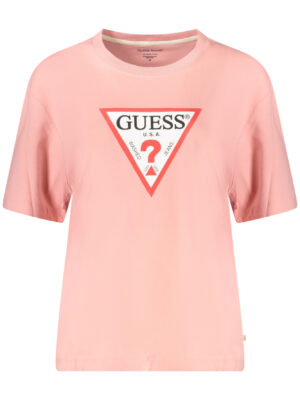 CAMISETA DE MANGA CORTA PARA MUJER GUESS JEANS ROSA